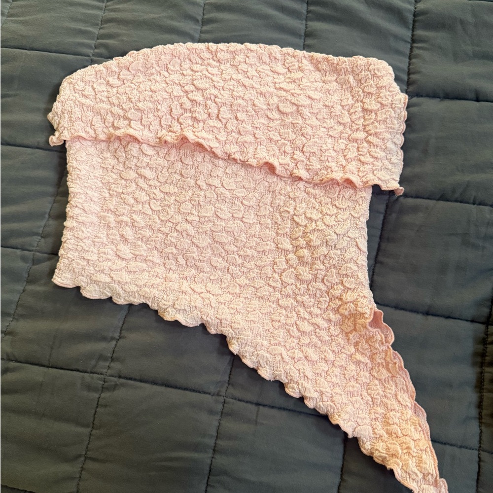 Pink Asymmetrical Tube Top